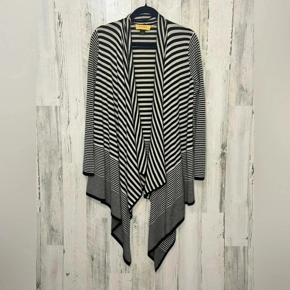 St. John Cardigan Tan‎ Black Size Small